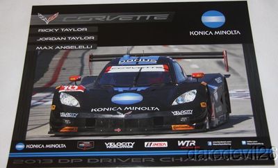 2014 Wayne Taylor Racing Konica Minolta Chevy Corvette DP IMSA TUSC postcard