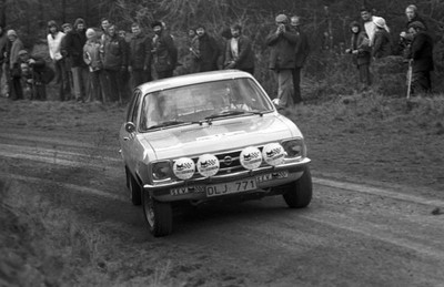 Bengt Nilsson & Lars-Erik Carlstrom, Opel Ascona WRC RAC Rally 1975 Old Photo 2