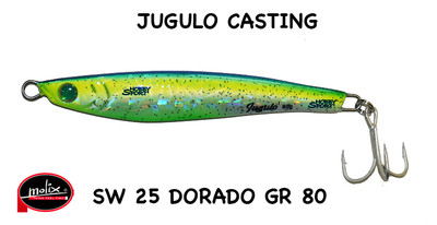 MOLIX JUGULO CASTING 80 GR COL SW25 DORADO  ORIGINALE SPINNING MARE