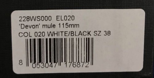 Pre-owned Attico $820 The  Women's Black Devon Stripe Slide Sandal Shoes Size Eu 38/us 8