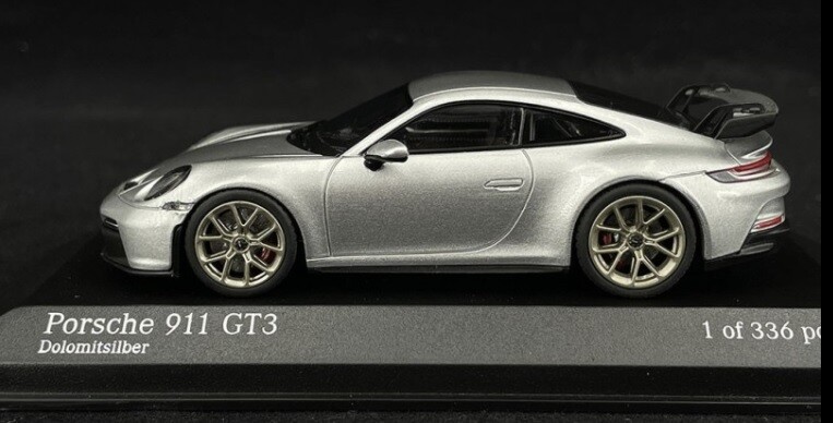 1/43 Porsche 911 (992) GT3 Coupe 2020 by Minichamps Silver