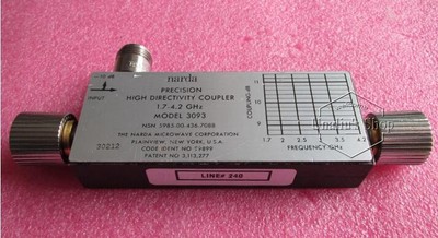 used Narda 3093 1.7-4.2GHz 10dB Broadband directional coupler