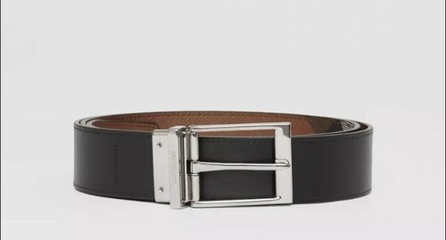 Pre-owned Burberry Reversible Belt Men In Multicolor