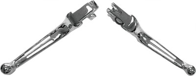HARDDRIVE 2012-2016 Harley-Davidson FLD Dyna Switchback CUSTOM LEVERS 2-SLOT CHR