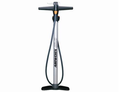 SKS Standpumpe Air Worx 10.0 orange Stahlkörper mit Manometer Fahrradpumpe