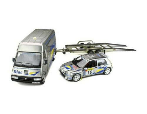 Modellini statici di auto da corsa Rally in resina Scala 1:18 per Renault