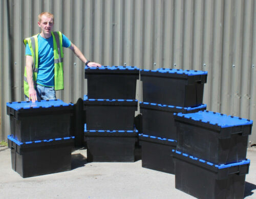 Plastic Shipping & Moving Boxes with Carrying Handle