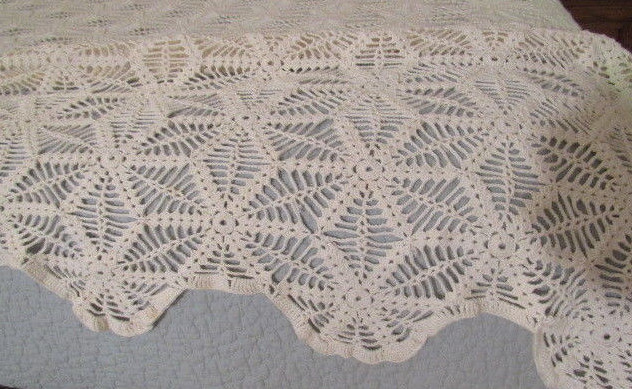 Vintage CROCHET Bedspread Coverlet 86