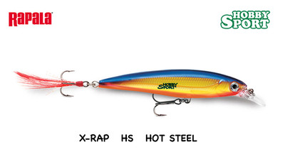 RAPALA XRAP XR-12 COL HS HOT STEEL 22 GR - 12 CM  SPINNING SPIGOLA MARE LAGO