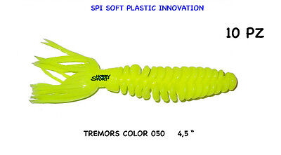 SPI AWA SHIMA TREMORS SOFT PLASTIC 4,5'' COL 050 SILICONICO SPINNING BLACK BASS