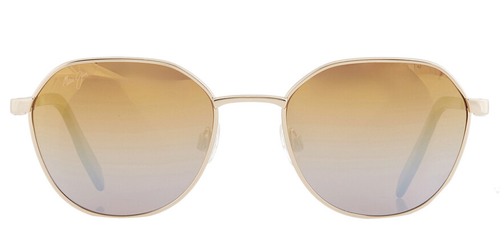 Pre-owned Maui Jim Hukilau Mj 845-16 Gold To Silver Dual Mirror Polarized Sunglasses