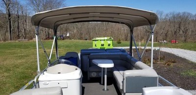 Sanpan pontoon deck boat