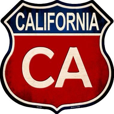 California Metal Novelty Highway Shield HS-500