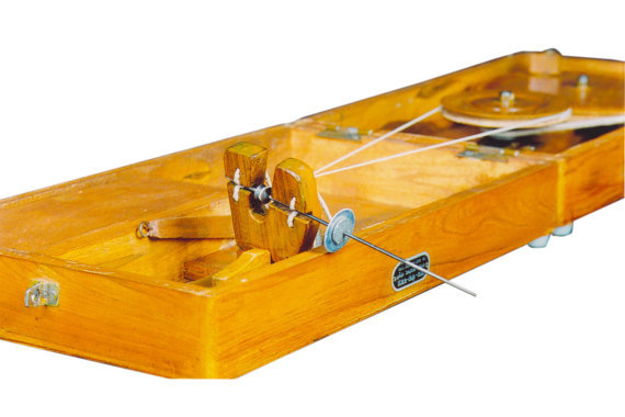 Bigger Box Charkha Traditional spinning wheel crafted in India New!