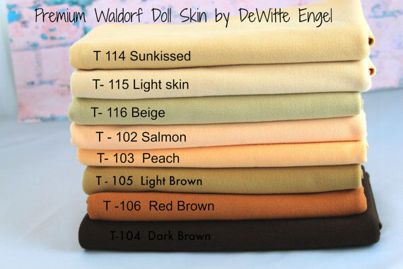 Buy 50x80cm Waldorf Doll Jersey Skin 100% Cotton Round-knitted Jersey De Witte Engel