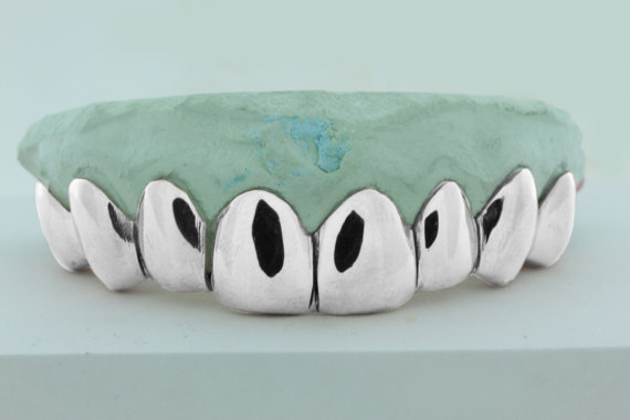 925 Solid Sterling Silver Custom Fit Handmade Perm Cut Design Real Grill Grillz