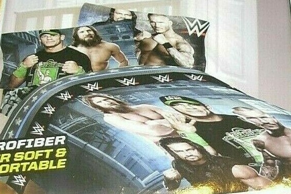 WWE 5pc Twin Bedding Set Microfiber Comforter Sheets Pillowcase