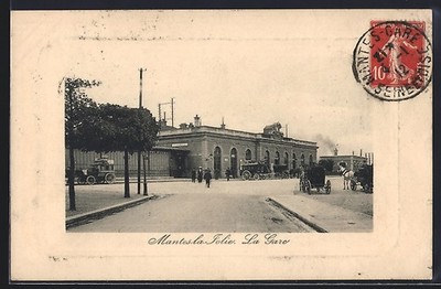 CPA Mantes la Jolie, La Gare 1912 