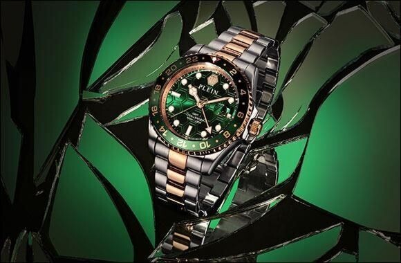 PHILIPP PLEIN PHILIPP PLEIN GMT-I CHALLENGER (PWYBA0623) MEN'S ROSE/SILVER BAND QUARTZ WATCH