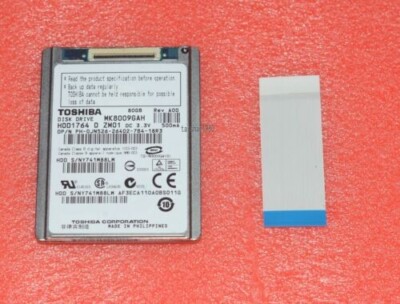 TOSHIBA 80 GB HDD 1.8'' 8MB 4200RPM MK8009GAH CE ZIP Hard Disk Drive