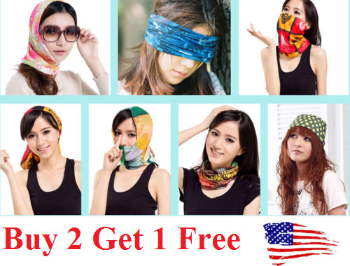2pc Face Mask Sun Shield Neck Gaiter Bike Balaclava Neckerchief Bandana Headband