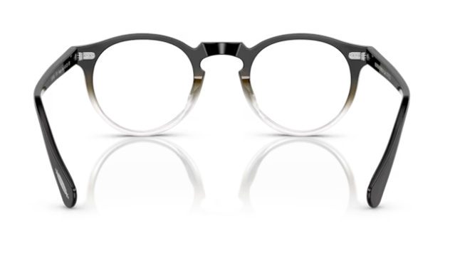 Pre-owned Oliver Peoples 0ov5186 Gregory Peck 1751 Military/crystal Gradient Eyeglasses In Clear