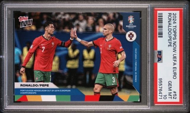 2021 CRISTIANO RONALDO PSA 9 TOPP NOW UCL RECORD /178 FOIL