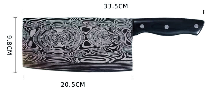 Küchenbeil Damaskus Muster Messer Chopper Chef Schneiden Metzger