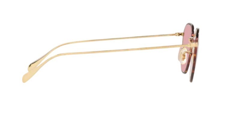 Pre-owned Oliver Peoples 0ov1305 Clyne 5320 Brushed Gold/tortoise Gold Pink Sunglasses In Pink Wash