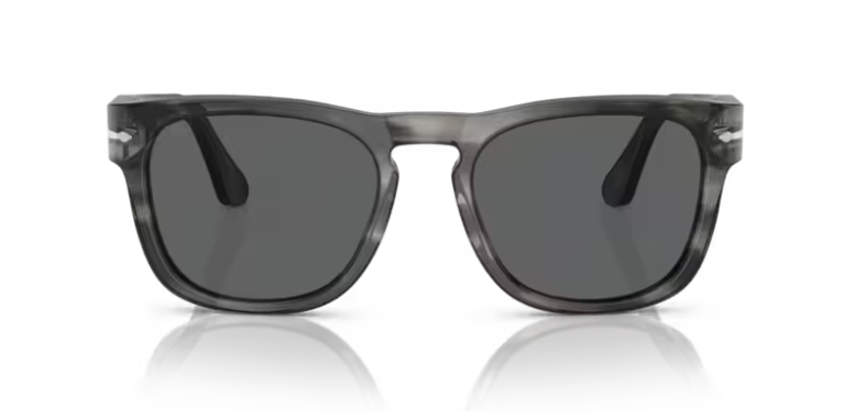 PERSOL PERSOL 0PO3333S ELIO 1192B1 STRIPED GREY/DARK GREY SQUARE 54MM MEN'S SUNGLASSES