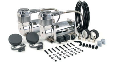 VIAIR Dual 380C Chrome Constant Duty Truck Mount Air Compressors Kit - 200 PSI