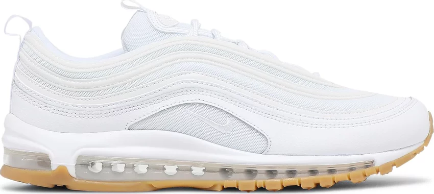

Nike Air Max 97 White Gum Светло-коричневые кроссовки Обувь DJ2740-100 Мужские 11, Multicolor, Nike Air Max 97