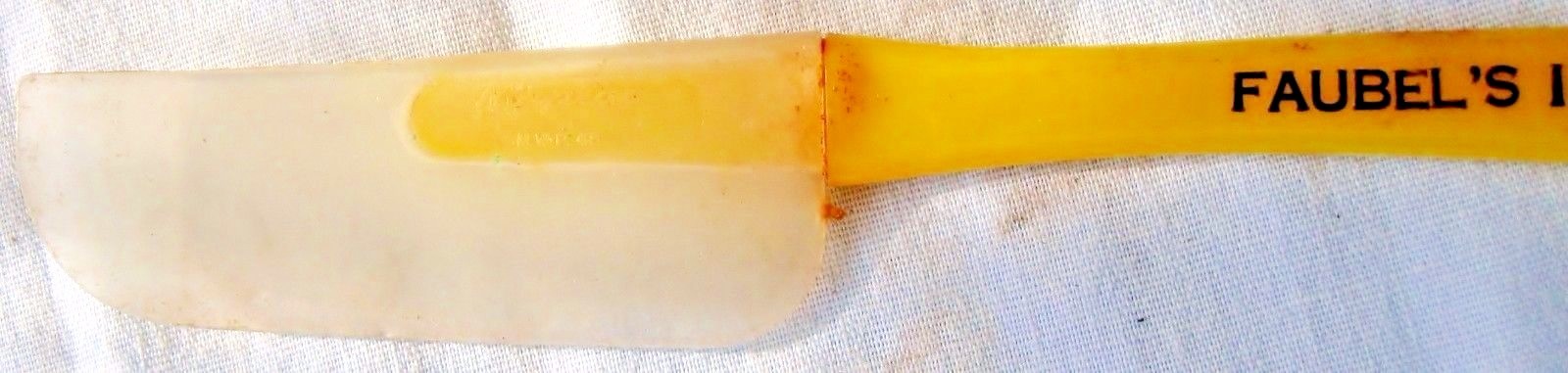 GROCERY STORE MARKET ELGIN NEBRASKA ADVERTISING SPATULA FAUBEL'S IGA STORE