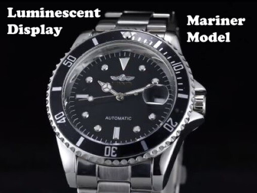 Pre-owned Tech Brand Mariner Self Winding Oyster Style Bracelet Professional Watch