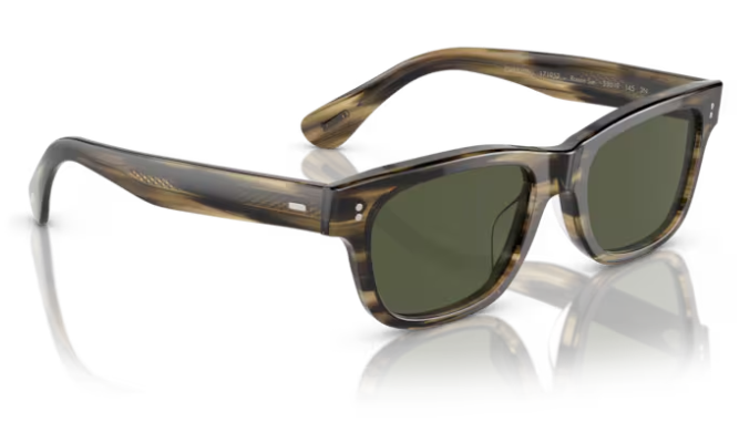 Pre-owned Oliver Peoples Rosson Sun 5540su 171952 Olive Smoke/green Men's Sunglasses