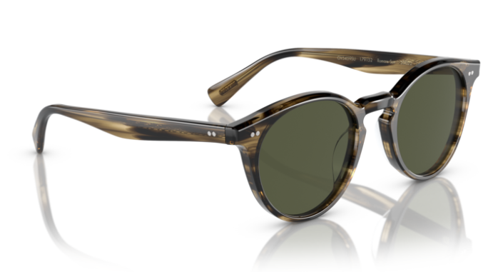 Pre-owned Oliver Peoples 0ov5459su 179152 Olive/green Round Men's Sunglasses