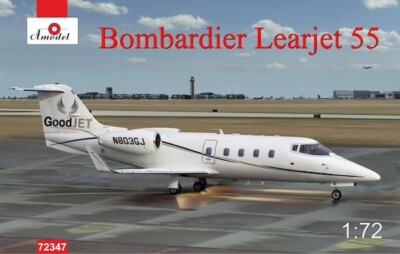 New! Amodel 72347 Bombardier Learjet 55 - 1:72 scale plastic model kit