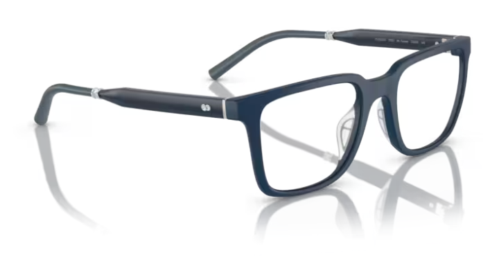 Pre-owned Oliver Peoples 0ov5553u Mr. Federer 7003 Blue Ash/silver Square Men's Eyeglasses In Clear