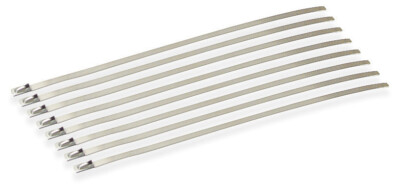 DEI 10201 S.S. Locking Ties 8in.-8pk.