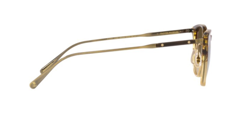 Pre-owned Oliver Peoples 0ov5482s Gerardo 170385 Brown/chrome Olive Men's Sunglasses In Green