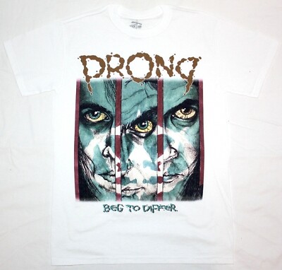 PRONG BEG TO DIFFER'90 NEW WHITE T-SHIRT