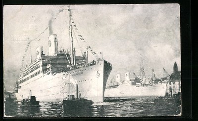 Ansichtskarte Passagierschiff Kungsholm-Gripsholm, Swedish American Line 