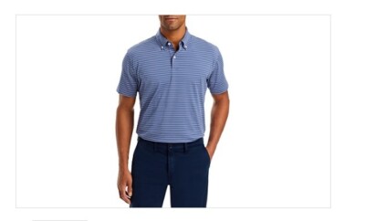 Peter Millar Crown Crafted Golf Polo Shirt Duet Galaxy Striped XXL 1664