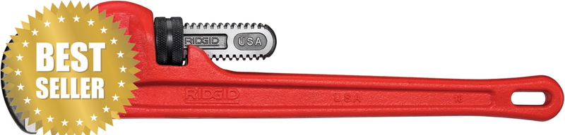 31025 Model 18 Heavy-Duty Straight Pipe Wrench, 18-Inch Plumbing Wrench