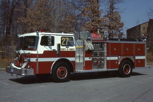 Fairfax County VA Engine 27 1984 Duplex E-One Pumper - Fire Apparatus Slide