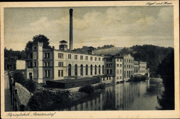 Ak Borstendorf GrÃ¼Nhainichen Sachsen, Papierfabrik - 10419758