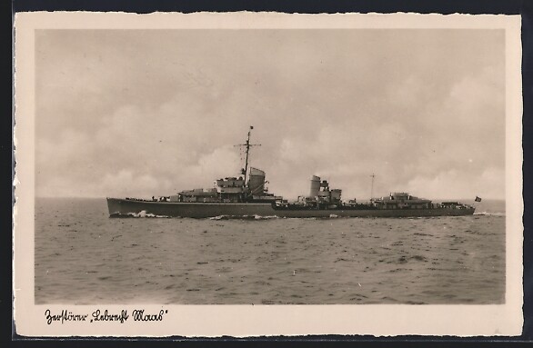 Ak Destroyer Leberecht Maas Sur Haut Lac