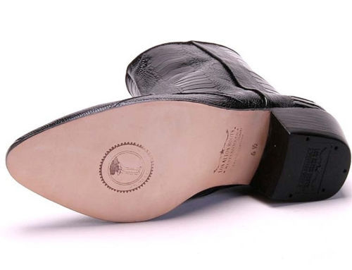 Pre-owned Los Altos Boots Los Altos Black Genuine Ostrich Leg Ankle Boot Medium Round Toe Side Zipper Ee