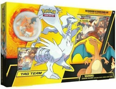 Pokémon Reshiram and Charizard GX Tag Team Figure Collection SM201 Sealed