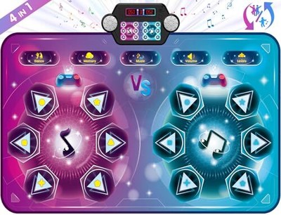 Upgraded Extra Large Electronic Dance Mats, Dance Pad with Single&Double Play...